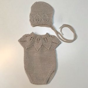 Newborn Knot Romper and Hat